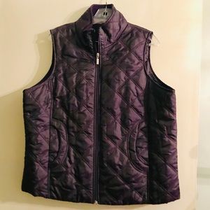 Plush winter deep purple vest.